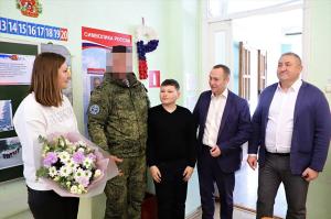 Встреча с сыном участника СВО в Воскресенске