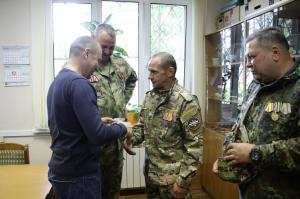 В Воскресенске секретарь местного отделения партии «Единая Россия» Алексей Малкин встретился с участниками специальной военной операции